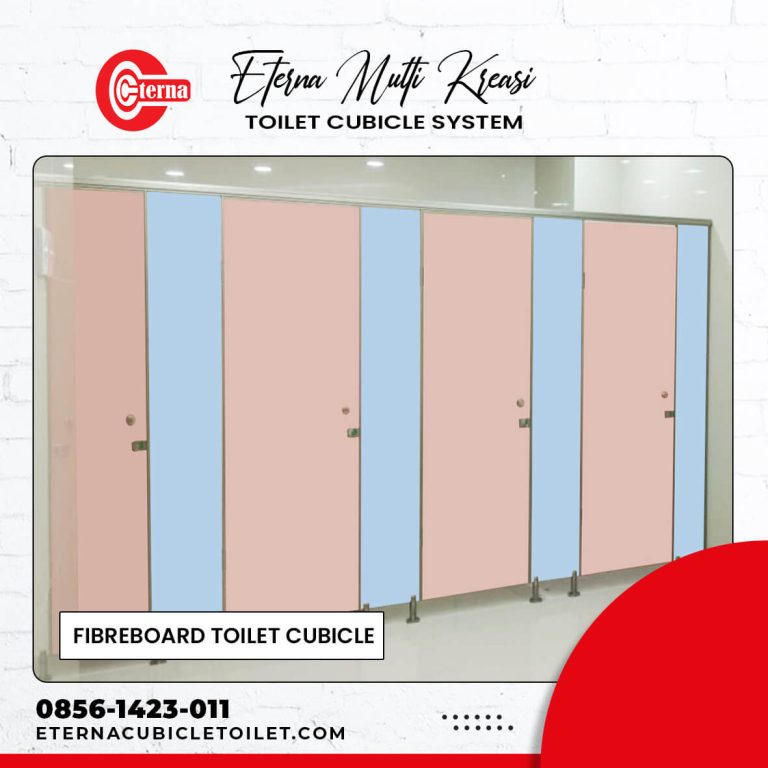 fibreboard toilet cubicle yang telah dipasang oleh eterna multi kreasi