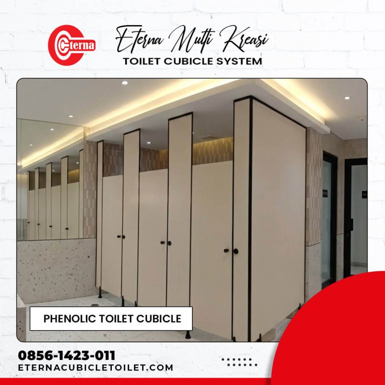 hasil pemasangan partisi toilet phenolic oleh eterna multi kreasi