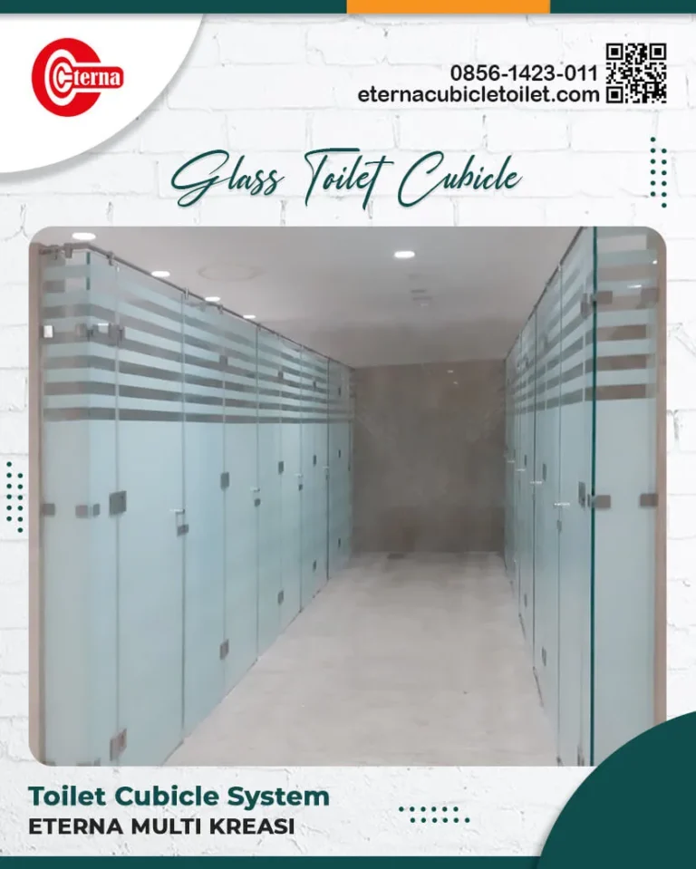 Glass cubicle toilet eterna